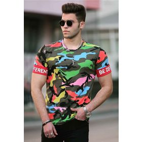 Madmext 4022 Kamuflaj Erkek T-shirt