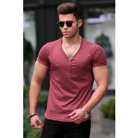 Madmext 4052 Bordo Erkek Tişört