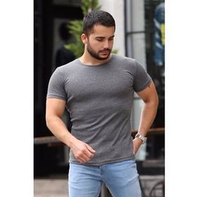 Madmext 4077 Antrasit Erkek T-shirt