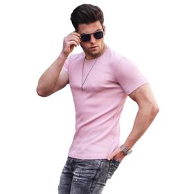 Madmext 4077 Pudra Basic Erkek T-shirt
