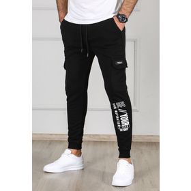 Madmext 4079 Siyah Baskılı Erkek Eşofman