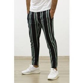 Madmext 4086 Haki Çizgili Erkek Eşofman