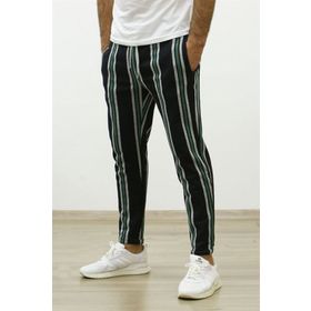 Madmext 4086 Haki Çizgili Erkek Eşofman