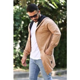Madmext 4093 Camel Erkek Hırka