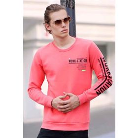 Madmext 4161 Pembe Kapşonlu Erkek Sweatshirt