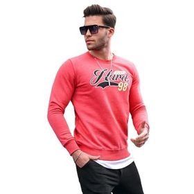 Madmext 4375 Baskılı Pudra Erkek Sweatshirt