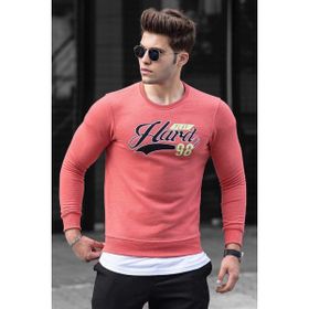 Madmext 4375 Baskılı Pudra Erkek Sweatshirt