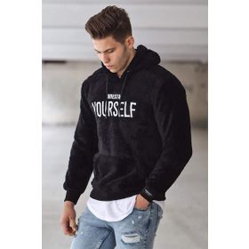Madmext 4390 Siyah Kapşonlu Erkek Sweatshirt