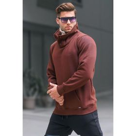 Madmext 4411 Acı Kahverengi Erkek Sweatshirt