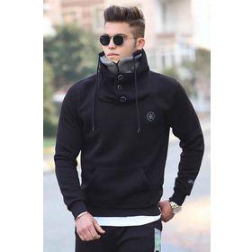 Madmext 4411 Siyah Erkek Sweatshirt