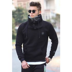 Madmext 4411 Siyah Erkek Sweatshirt