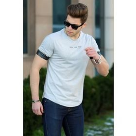 Madmext 4451 Gri Erkek T-shirt