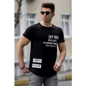 Madmext 4457 Siyah Erkek Tişört
