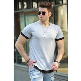 Madmext 4459 Basic Haki Erkek T-Shirt