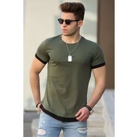 Madmext 4459 Basic Haki Erkek T-Shirt