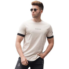 Madmext 4459 Bej Erkek T-Shirt