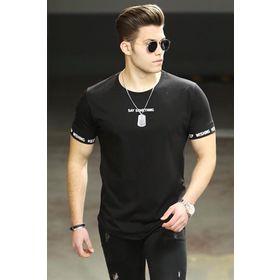 Madmext 4461 Siyah Erkek T-shirt