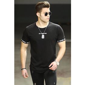 Madmext 4461 Siyah Erkek T-shirt