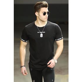 Madmext 4461 Siyah Erkek T-shirt