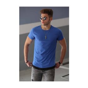 Madmext 4465 Basic Saks Erkek T-Shirt