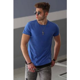 Madmext 4465 Basic Saks Erkek T-Shirt