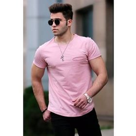 Madmext 4474 Pudra Erkek T-Shirt