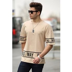 Madmext 4483 Bej Erkek T-shirt