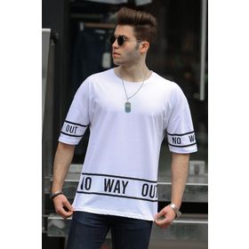 Madmext 4483 Beyaz Erkek T-shirt
