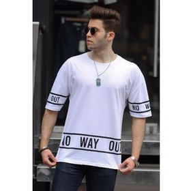 Madmext 4483 Beyaz Erkek T-shirt