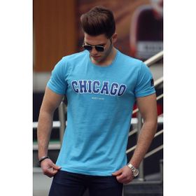 Madmext 4485 Baskılı Turkuaz Erkek T-shirt