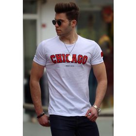 Madmext 4485 Beyaz Erkek T-shirt