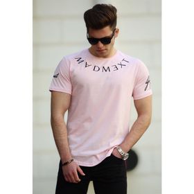 Madmext 4512 Pudra Nakışlı Erkek T-shirt