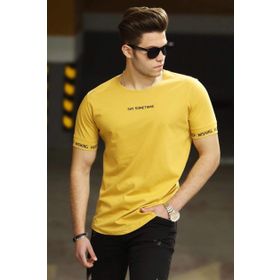 Madmext 4513 Sarı Erkek Tişört