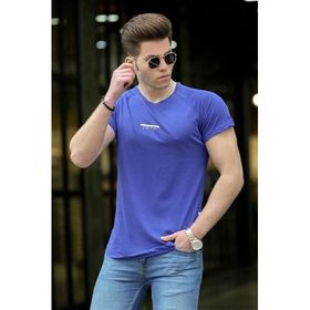 Madmext 4516 Basic Saks Erkek T-shirt