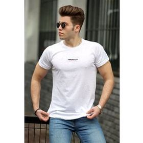 Madmext 4516 Beyaz Erkek T-shirt