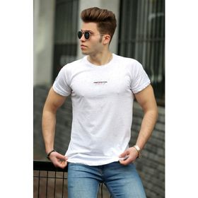 Madmext 4516 Beyaz Erkek T-shirt