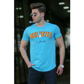 Madmext 4540 Mavi Erkek T-shirt