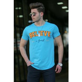 Madmext 4540 Mavi Erkek T-shirt