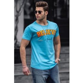 Madmext 4540 Mavi Erkek T-shirt