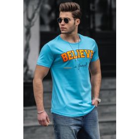 Madmext 4540 Mavi Erkek T-shirt
