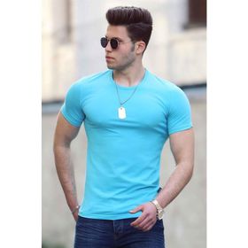 Madmext 4552 Mavi Erkek T-shirt