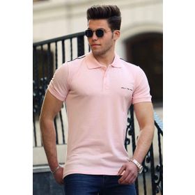 Madmext 4558 Pudra Polo Yaka Erkek T-shirt