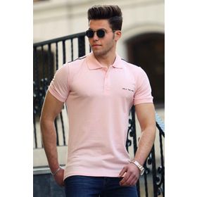 Madmext 4558 Pudra Polo Yaka Erkek T-shirt