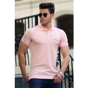 Madmext 4558 Pudra Polo Yaka Erkek T-shirt