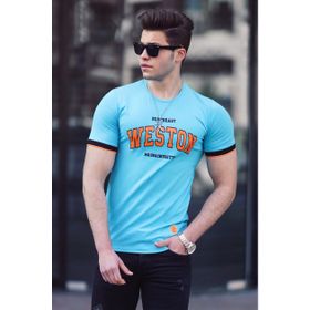 Madmext 4593 Turkuaz Erkek T-shirt