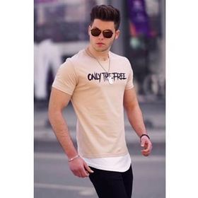 Madmext 4597 Camel Erkek Tişört