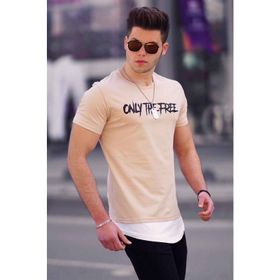 Madmext 4597 Camel Erkek Tişört