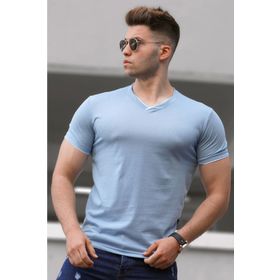Madmext 4598 Basic V Yaka Erkek T-shirt
