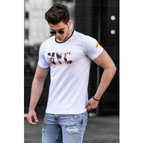 Madmext 4606 Beyaz Erkek T-shirt
