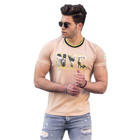 Madmext 4606 Camel Baskılı Erkek T-shirt